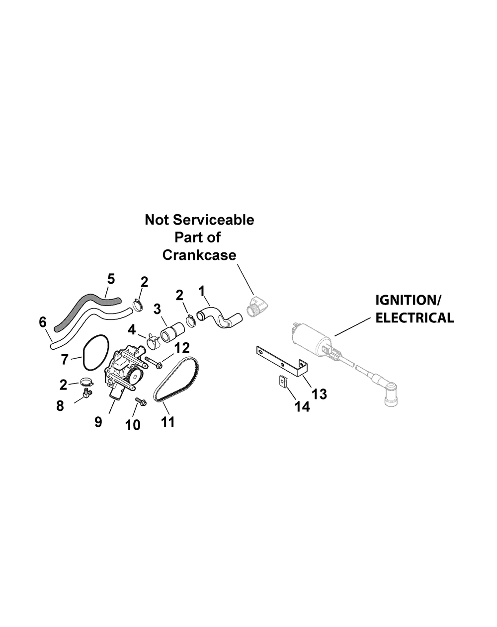 Kohler Efi Engine Cooling System Diagram and Parts List for 46G 4X4-EFI-1I019G-Before-37AMD710 Cub Cadet Lawn Tractor Accessories